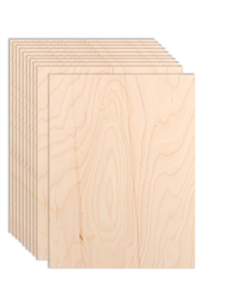 Lot de 10 planches de balsa format A4 posées à plat — Smooth Color