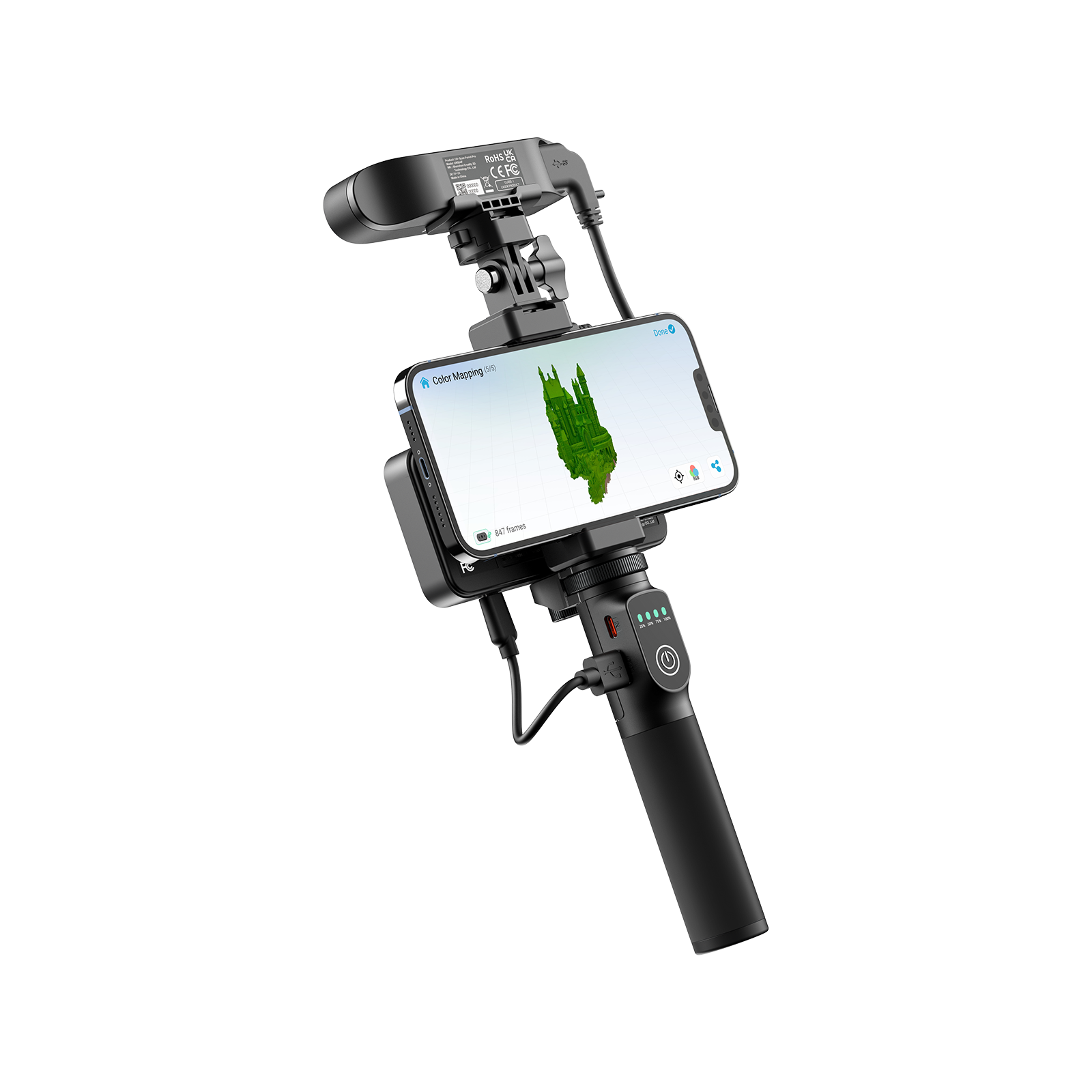 Interface logiciel Creality Scan — export STL OBJ PLY nuage de points 3D