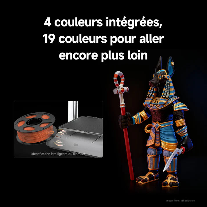Anycubic Kobra X – Imprimante 3D Multicolore 4 Couleurs & Détection IA