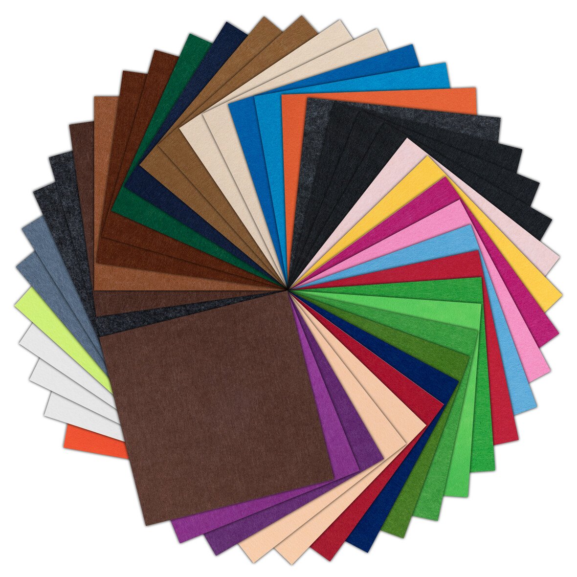 LOKLiK Pack 42 feuilles feutre 1mm couleurs mélangées vue ensemble