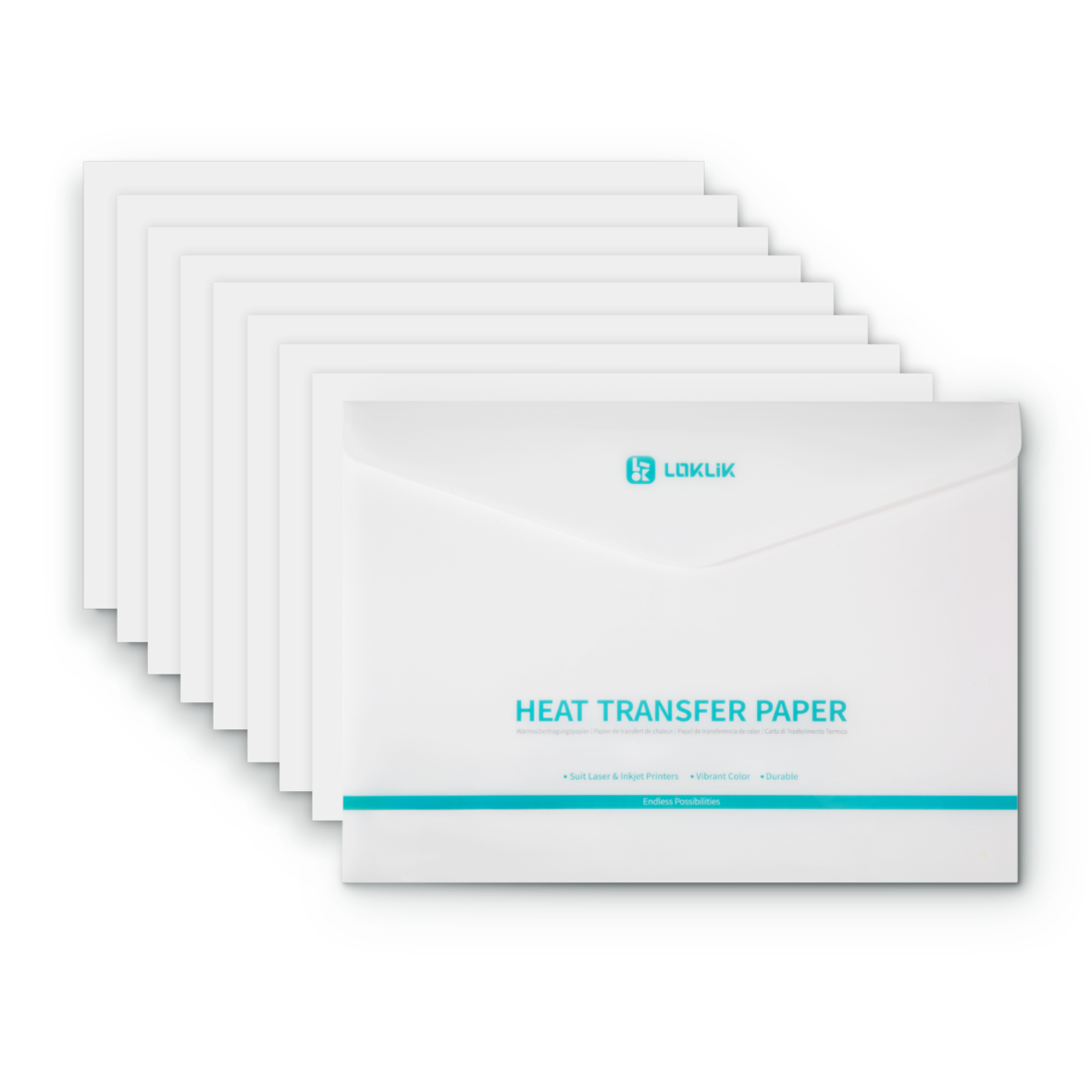 LOKLiK Papier Transfert Thermique Clair — 8 feuilles — vue 2