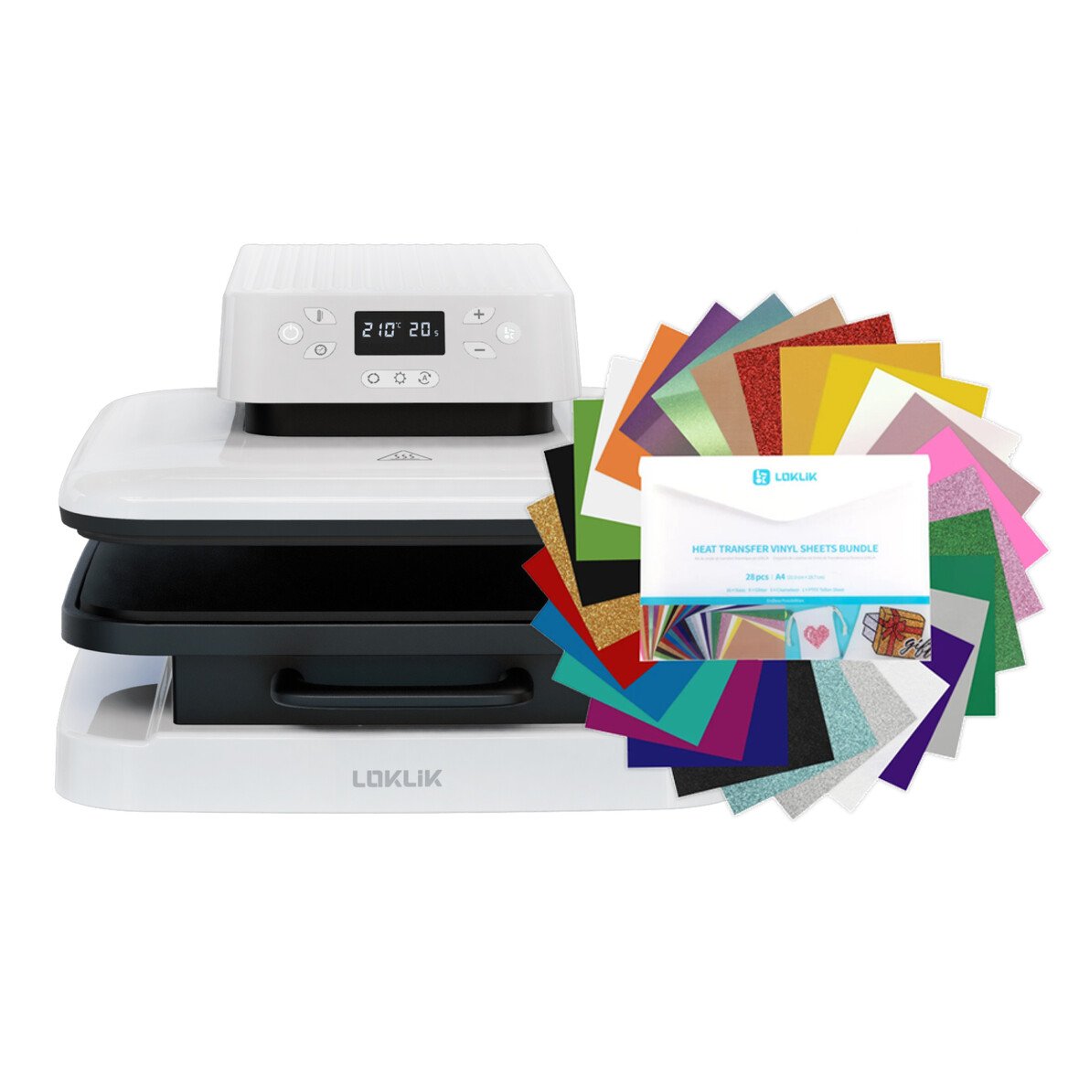 LOKLiK HTV Bundle A4 toutes finitions basic pailleté caméléon éventail couleurs