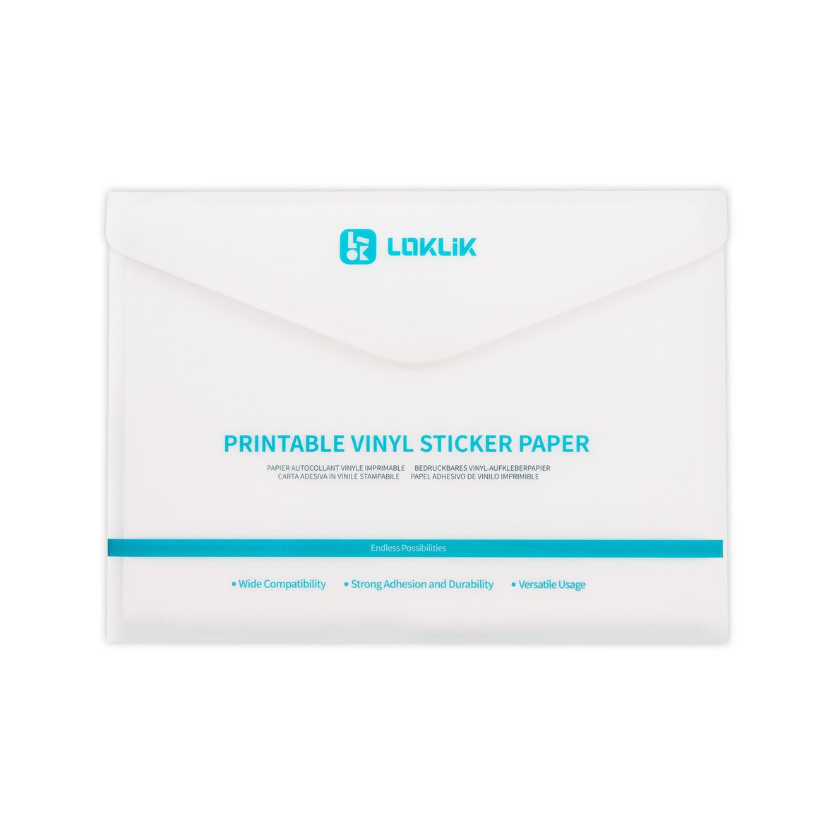 LOKLiK Papier Autocollant Vinyle Imprimable Mat A4 — 20 feuilles — vue 3