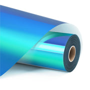 LOKLiK Permanent Adhesive Vinyl Holographic Aqua Blue - 30.5cm x 0.9m vinyle adhesif permanent holographique irise