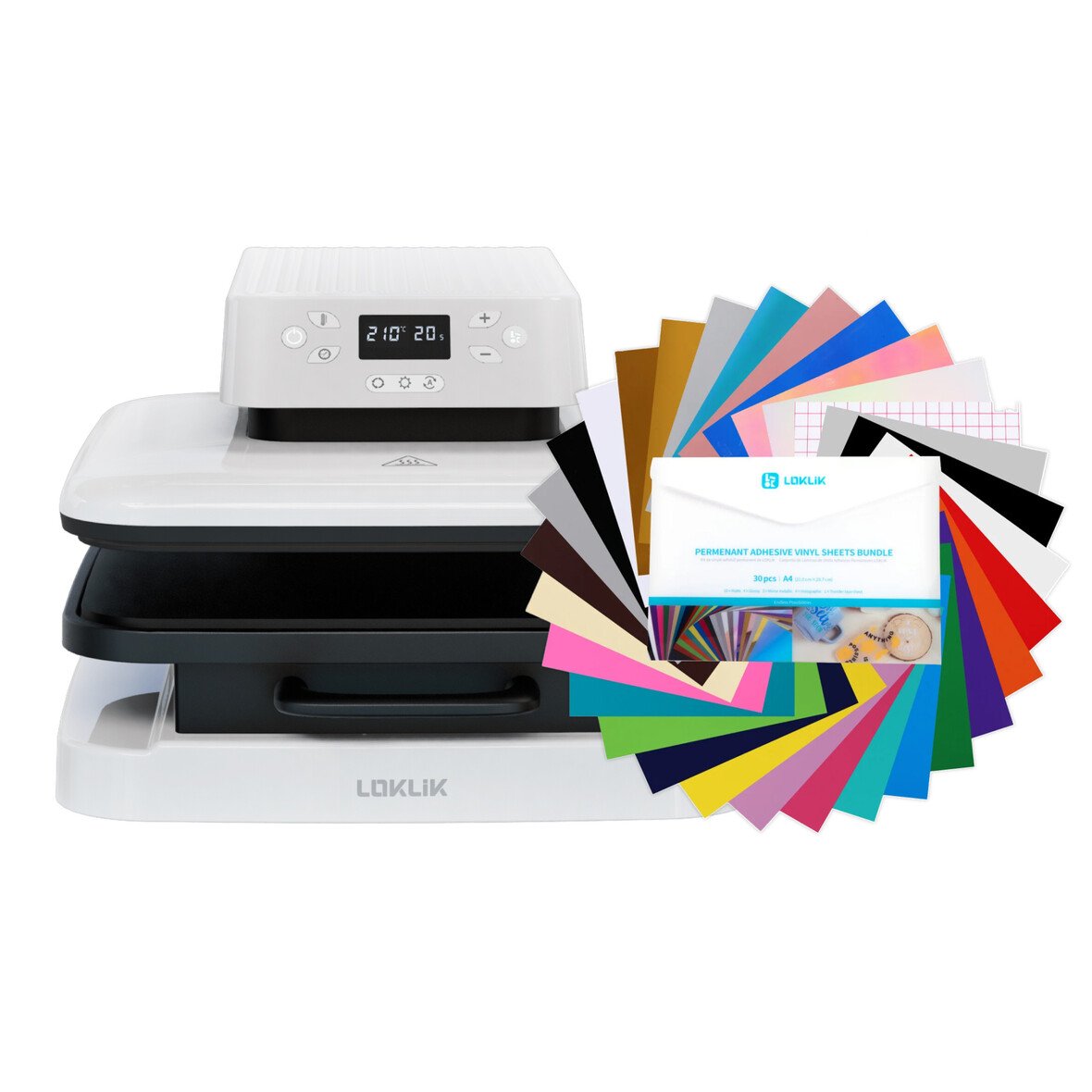 LOKLiK Bundle vinyle permanent A4 mat brillant miroir holographique