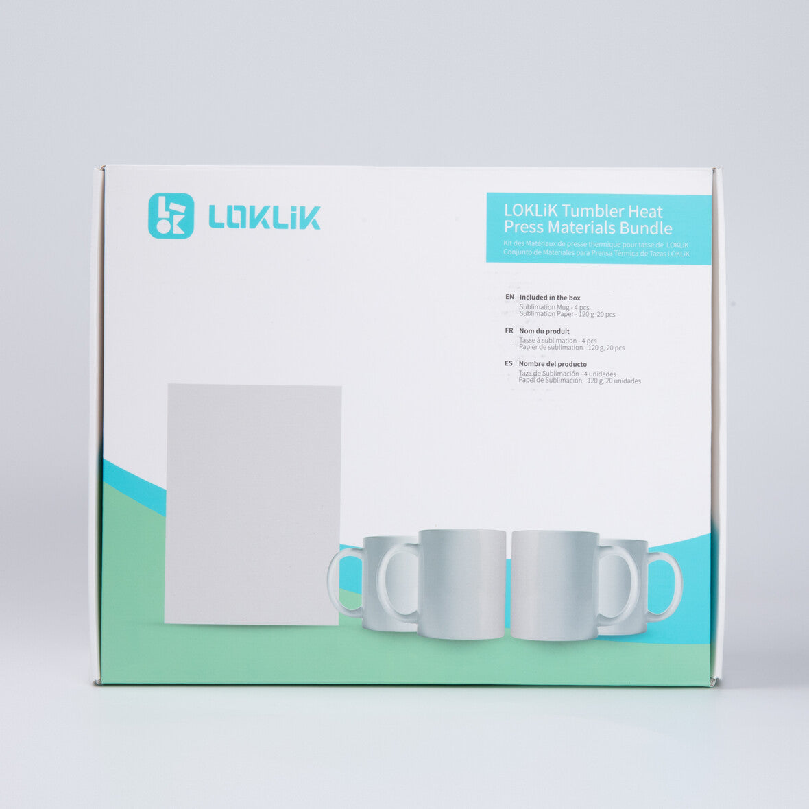 LOKLiK Kit de démarrage Auto Tumbler Heat Press - Contenu du kit