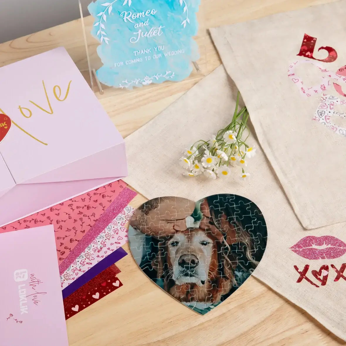 LOKLiK Valentine Box exemple puzzle cœur personnalisé photo