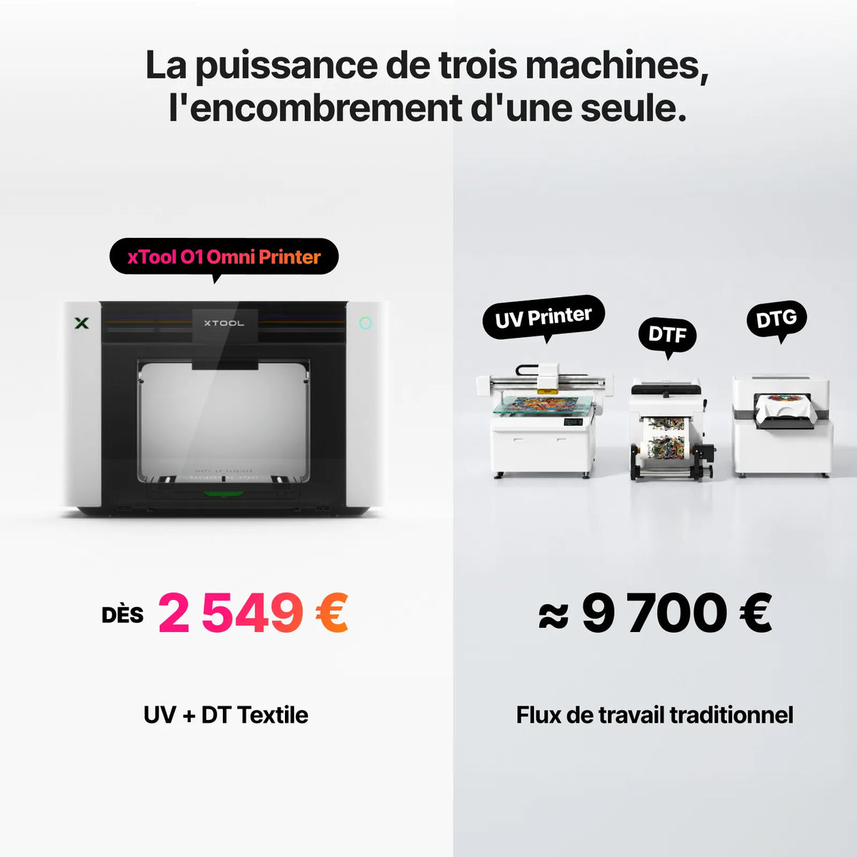 xTool O1 Omni Printer — Imprimante UV 4-en-1