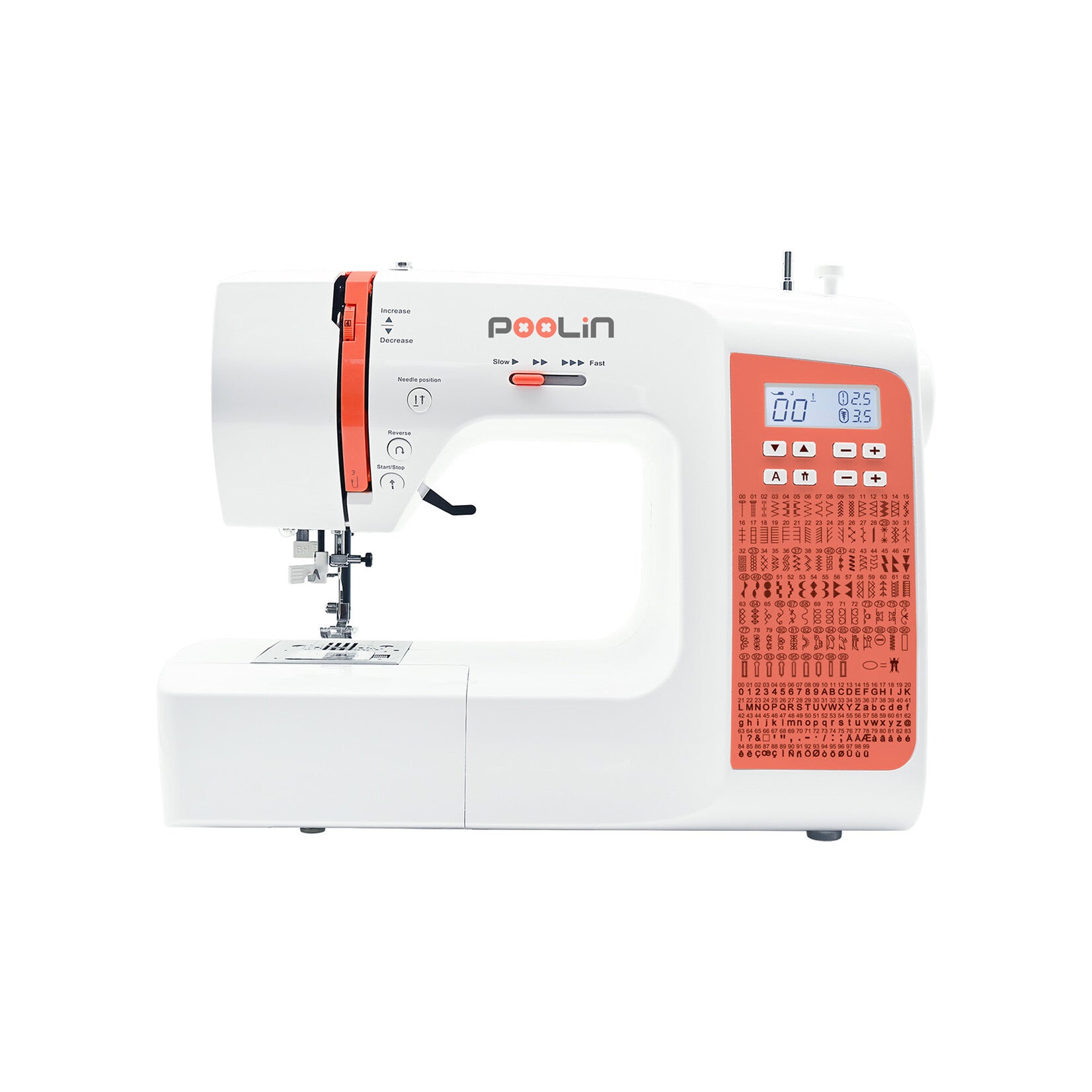 PooLin EOC02 machine a coudre informatisee vue principale blanche