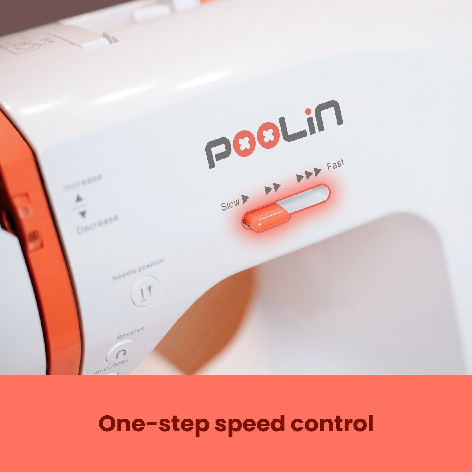 PooLin EOC02 machine a coudre - detail ecran LCD et selection points