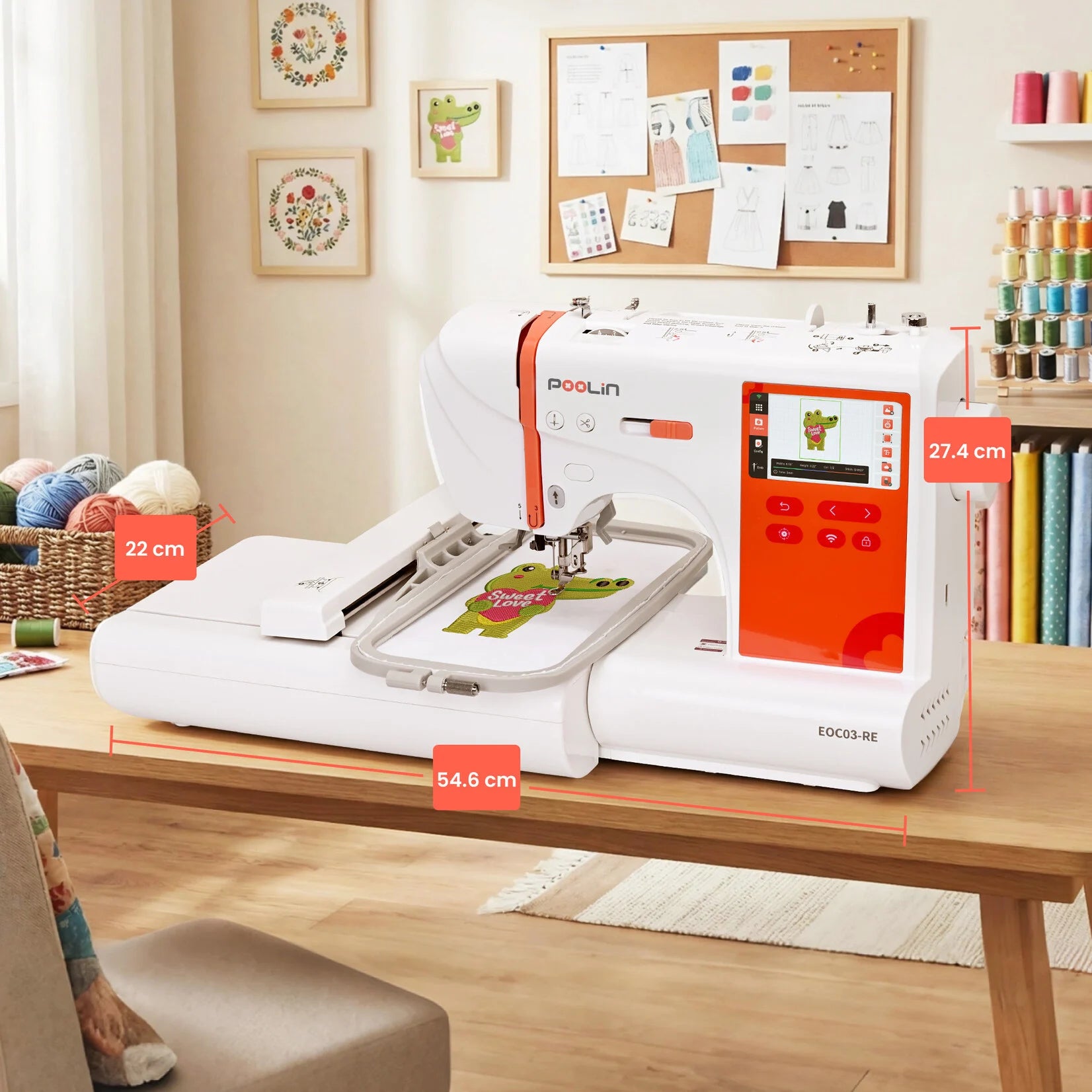 poolin-eoc03-embroidery-machine-vue-dimensions — Smooth Color