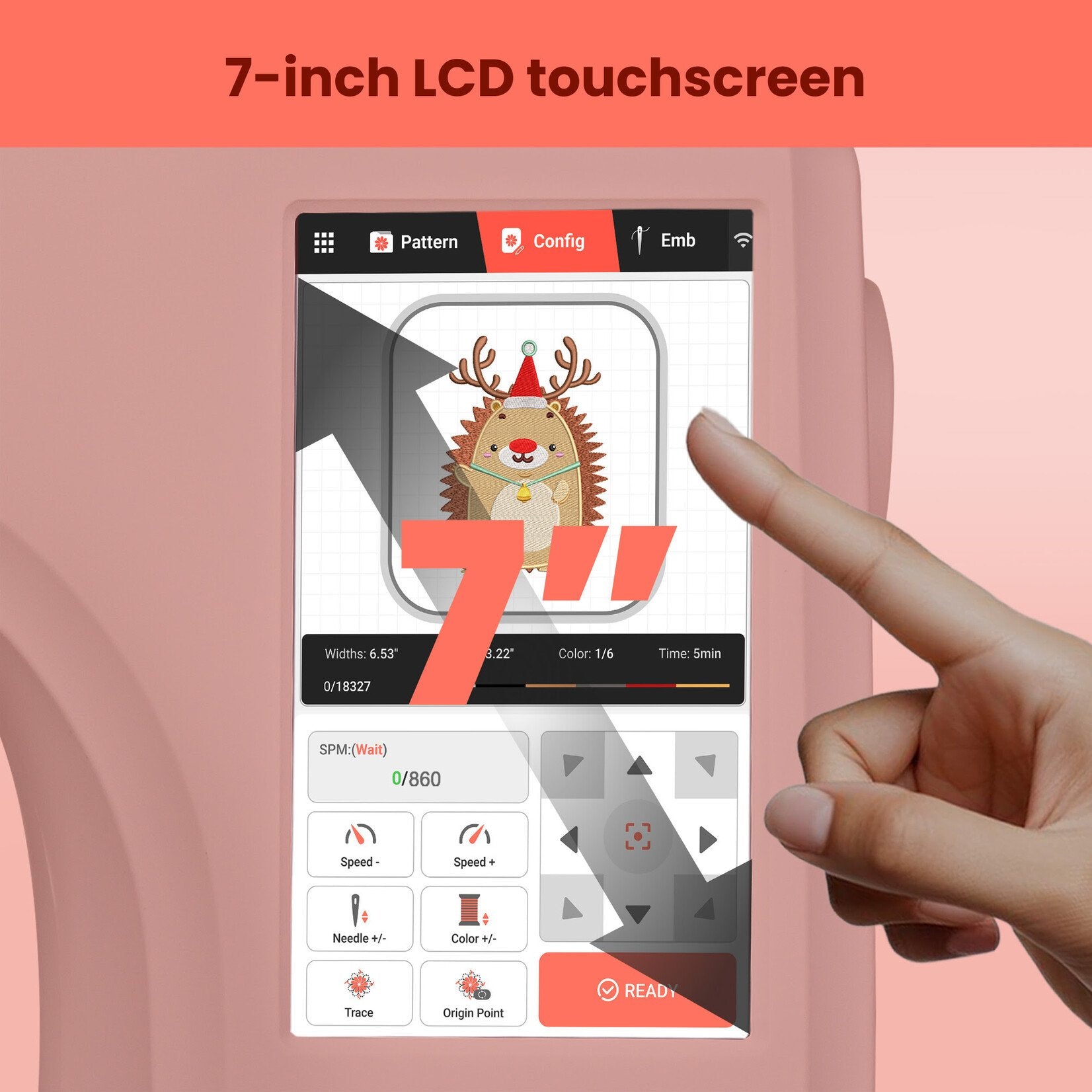 PooLin EOC06 machine a broder - exemple broderie lettering personnalise