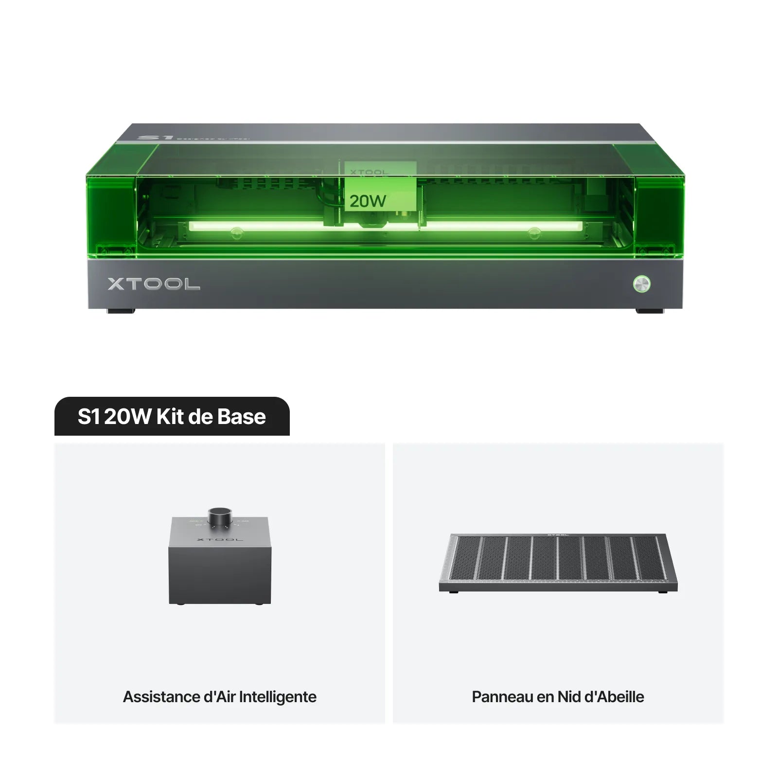 xTool S1  — Graveur Découpeur Laser Fermé Double Laser Diode + IR